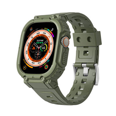 Apple Watch Ultra 49mm Wiwu Wi-WB014 Armor Series 2in1 Hard PC Case Protective Silicone Band - 5