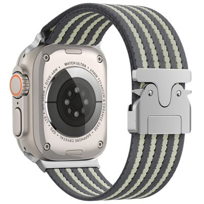 Apple Watch Ultra 49mm Zor KRD-133 Nylon Fabric Wicker Braided Cord - 5