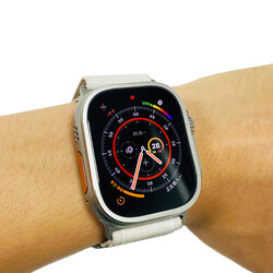 Apple Watch Ultra 49mm Zore ALM-02 Metal Çerçeveli Ekran Koruyucu - 4