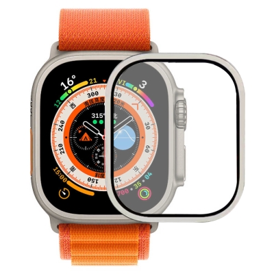 Apple Watch Ultra 49mm Zore ALM-02 Metal Çerçeveli Ekran Koruyucu - 1