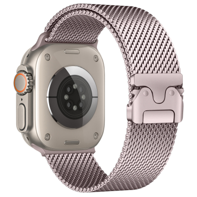 Apple Watch Ultra 49mm Zore KRD-121 Metal Hasır Kordon - 9