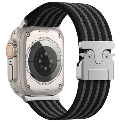 Apple Watch Ultra 49mm Zore KRD-133 Naylon Kumaş Hasır Örgülü Kordon - 4
