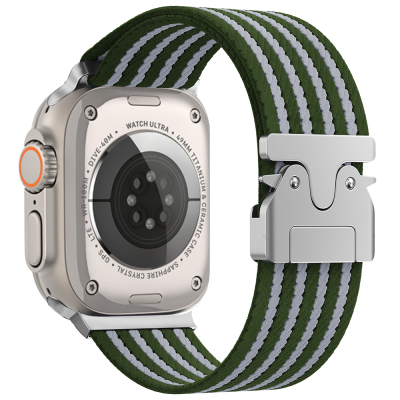 Apple Watch Ultra 49mm Zore KRD-133 Naylon Kumaş Hasır Örgülü Kordon - 6