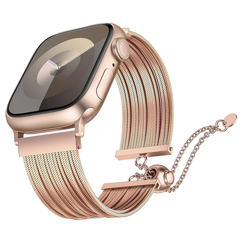 Apple Watch Ultra 49mm Zore KRD-137 Metal Hasır Kordon - 1