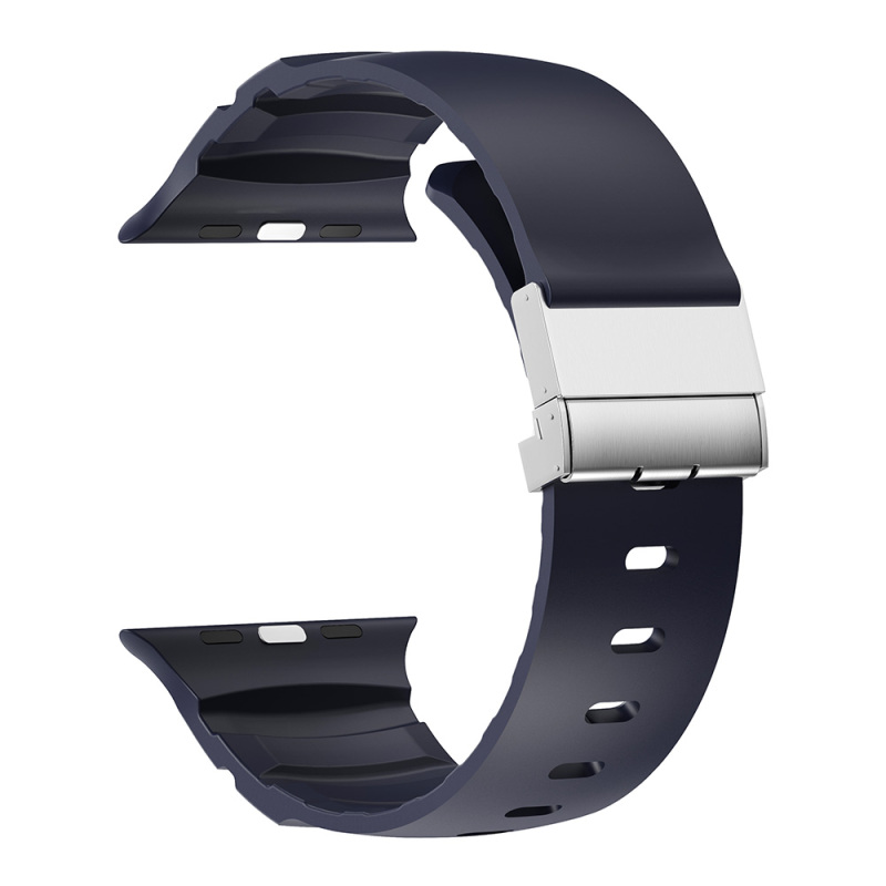 Apple Watch Ultra 49mm Zore KRD-145 Metal Tokalı Silikon Kordon - 11