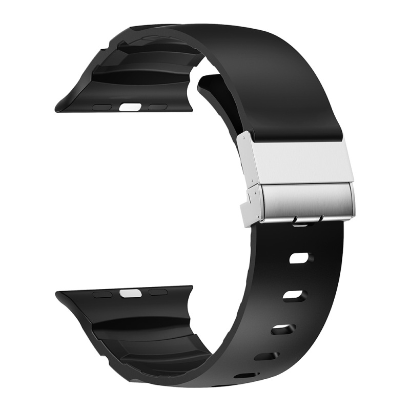 Apple Watch Ultra 49mm Zore KRD-145 Metal Tokalı Silikon Kordon - 15