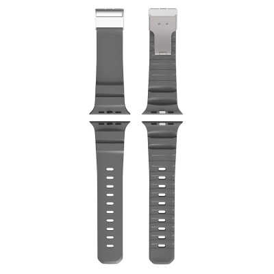 Apple Watch Ultra 49mm Zore KRD-145 Metal Tokalı Silikon Kordon - 25