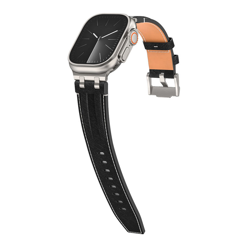 Apple Watch Ultra 49mm Zore KRD-153 Kot Kumaş Tasarımlı Kordon - 9