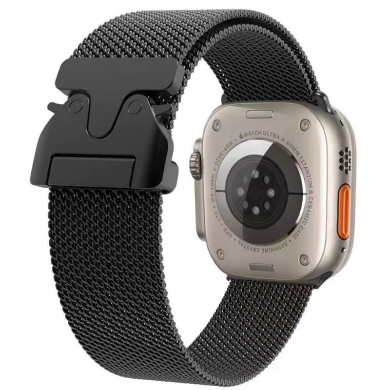 Apple Watch Ultra 49mm Zore KRD-25 Metal Hasır Kordon - 2