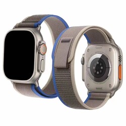 Apple Watch Ultra 49mm Zore KRD-77 Hasır Kordon - 1