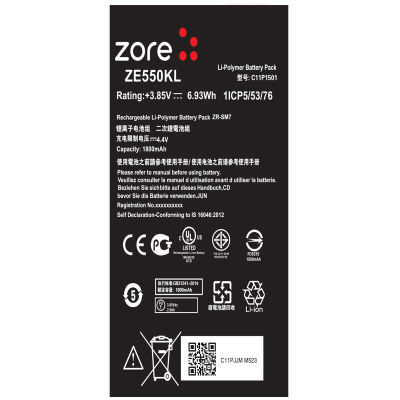 Asus Zenfone 2 Laser ZE550KL Zore A Kalite Uyumlu Batarya - 1