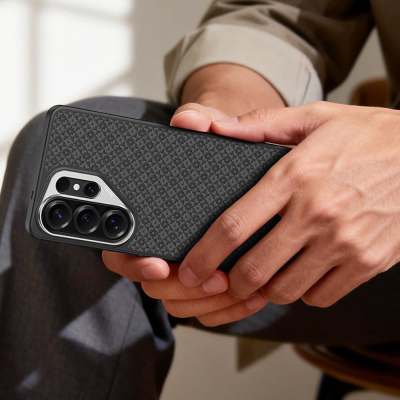 Benks ArmorPro ArmorGrid Series Kevlar Case for Galaxy S26 Ultra with M-Safe Charging Feature - 9