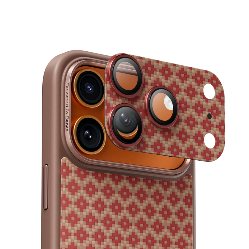 Benks ArmorWarrior ArmorGrid Series Kevlar Camera Lens Protector for Apple iPhone 17 Pro - 8