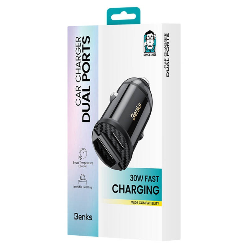 Benks C30SE Fast Charging Dual Port PD Car Charger 30W Max - 8