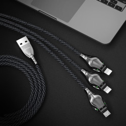 Benks D27 3 in 1 Snake Lightning+Lightning+Micro Cable 1.5M - 7