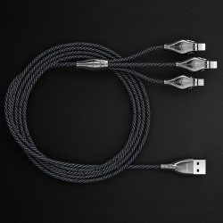 Benks D27 3 in 1 Snake Lightning+Lightning+Micro Cable 1.5M - 9
