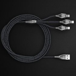 Benks D27 3 in 1 Snake Lightning+Lightning+Type-C Cable 1.5M - 7