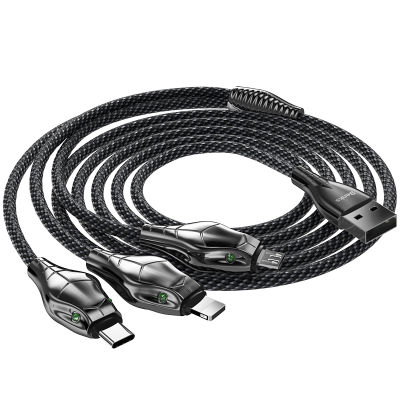 Benks D27 3 in 1 Snake Lightning+Micro+Type-C Cable 1.5M - 1