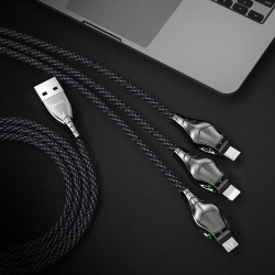 Benks D27 3 in 1 Snake Lightning+Micro+Type-C Cable 1.5M - 4