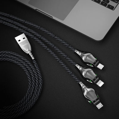 Benks D27 3 in 1 Snake Lightning+Micro+Type-C Cable 1.5M - 4