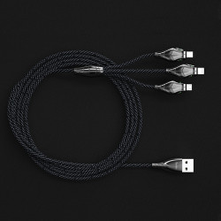 Benks D27 3 in 1 Snake Lightning+Micro+Type-C Cable 1.5M - 6