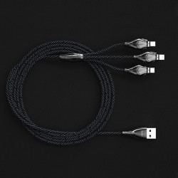 Benks D27 3 in 1 Snake Lightning+Micro+Type-C Kablo 1.5M - 6