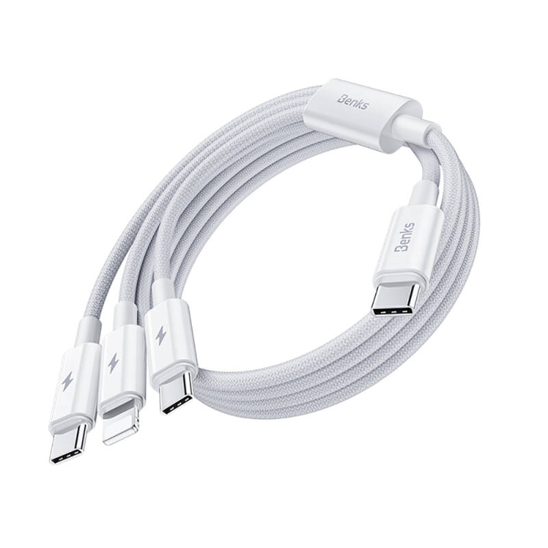 Benks D46 Type-C to Type-C & Type-C & Lightning PD3.0 Braided Charging and Data Cable 100W 1.2 Meters - 6