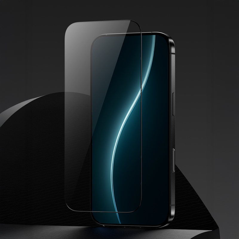 Benks Glass Warrior HD 0.3mm Ultra Thin 0.9mm Edge-Reinforced Tempered Glass Screen Protector for Apple iPhone 16 Pro Max + Easy Application Tool - 5