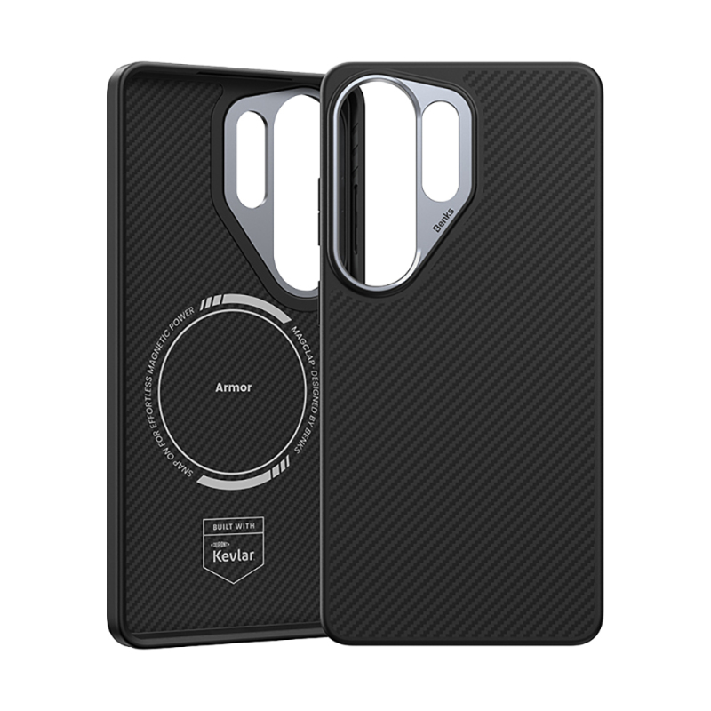 Benks Hybrid ArmorPro 600D Kevlar Case for Galaxy S26 Ultra, Carbon Fiber, with M-safe Charging Feature. - 4