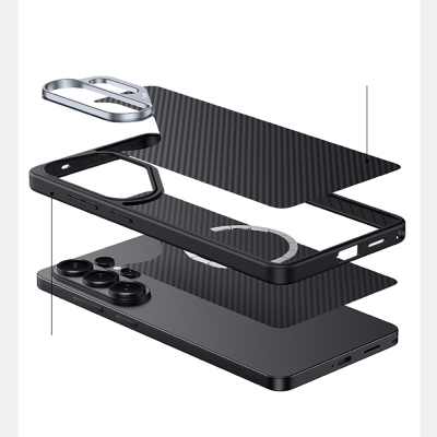 Benks Hybrid ArmorPro 600D Kevlar Case for Galaxy S26 with Carbon Fiber and M-safe Charging Feature - 5