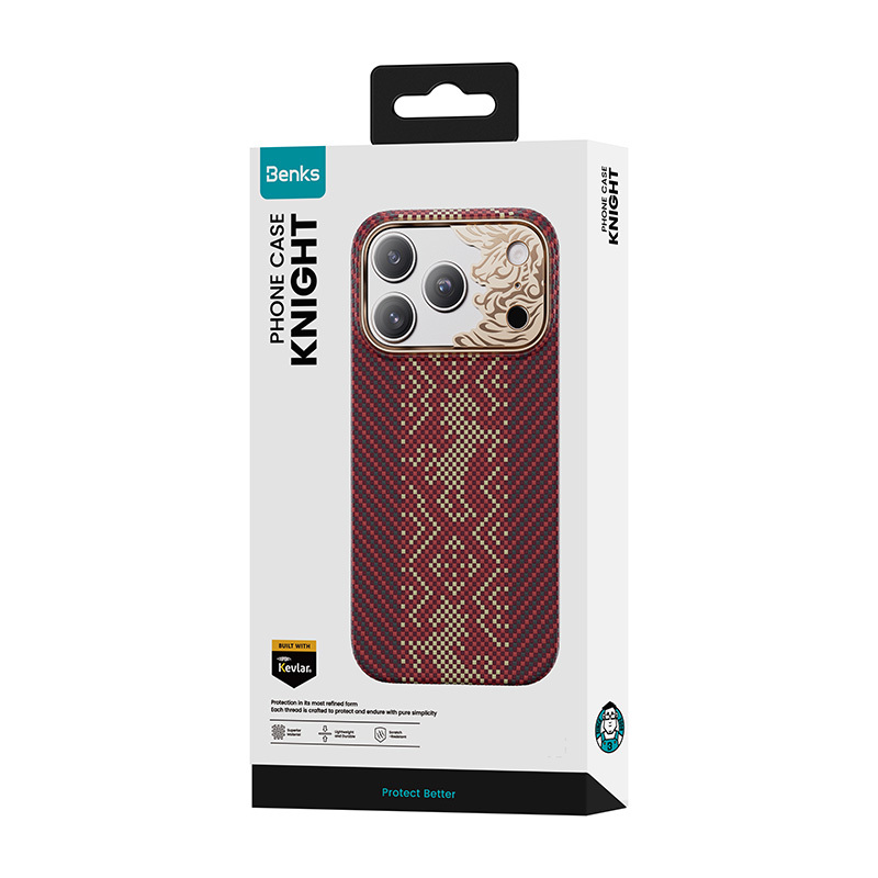Benks Knight ArmorAir Kevlar Case for Apple iPhone 17 Pro Max with M-safe Charging Feature and Carbon Fiber Design. - 13