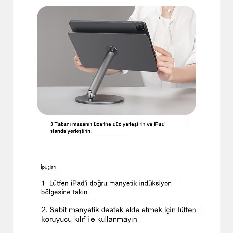 Benks L43 İnfinity Pro Pad 360 Dönebilen Mıknatıslı 12.9 İnç Tablet Standı - 8