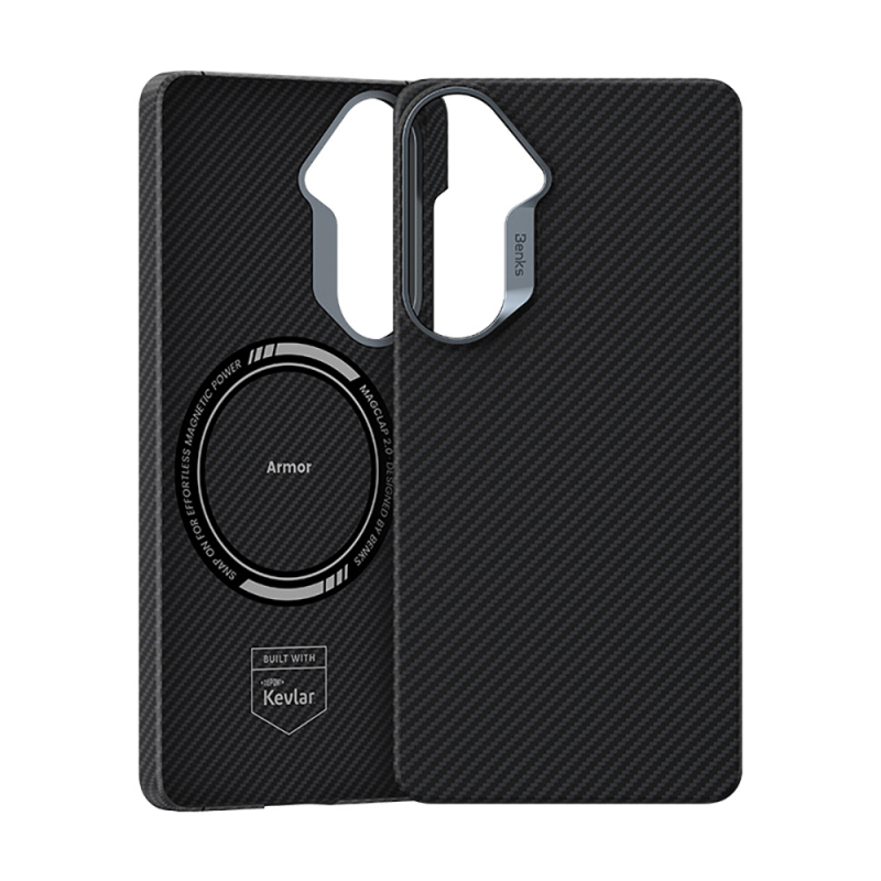 Benks M-safe Galaxy S26 Plus Case with Charging Feature, Magnetic ArmorAir 600D Kevlar Fiber Cover - 4