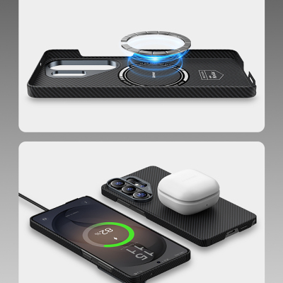 Benks M-safe Galaxy S26 Plus Case with Charging Feature, Magnetic ArmorAir 600D Kevlar Fiber Cover - 6
