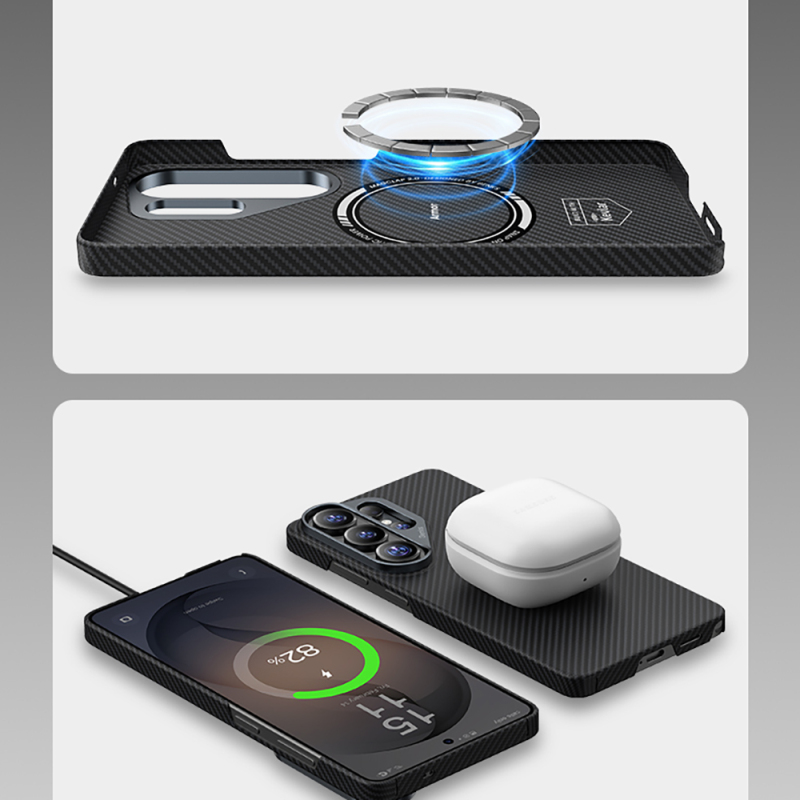 Benks M-safe Galaxy S26 Ultra Case with Charging Feature, Magnetic ArmorAir 600D Kevlar Fiber Cover - 8