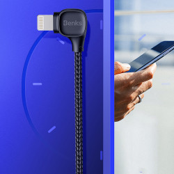Benks M15 MFI Dual Right-Angle Fast Charging Kablo - 3