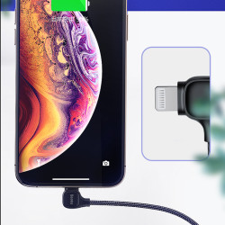 Benks M15 MFI Dual Right-Angle Fast Charging Kablo - 4