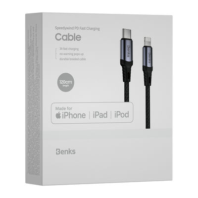 Benks M16 MFI Speedywind PD - Lightning Fast Charging Cable - 1