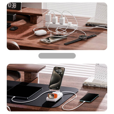 Benks MP13 5in1 Digital LED Indicator Foldable Wireless Charging Stand Powerbank 15W 10000mAh - 9