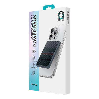 Benks MP15 ArmorGo M-safe Şarj Özellikli Ultra İnce Aurora Serisi Aramid Fiber Powerbank 15W 5000mAh - 8