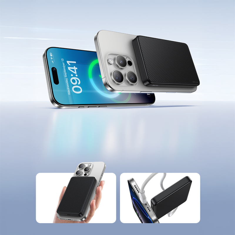 Benks MP17 ArmorGo M-safe Charging Feature 600D Aramid Fiber Qi2 Technology Powerbank 15W 10000mAh - 8