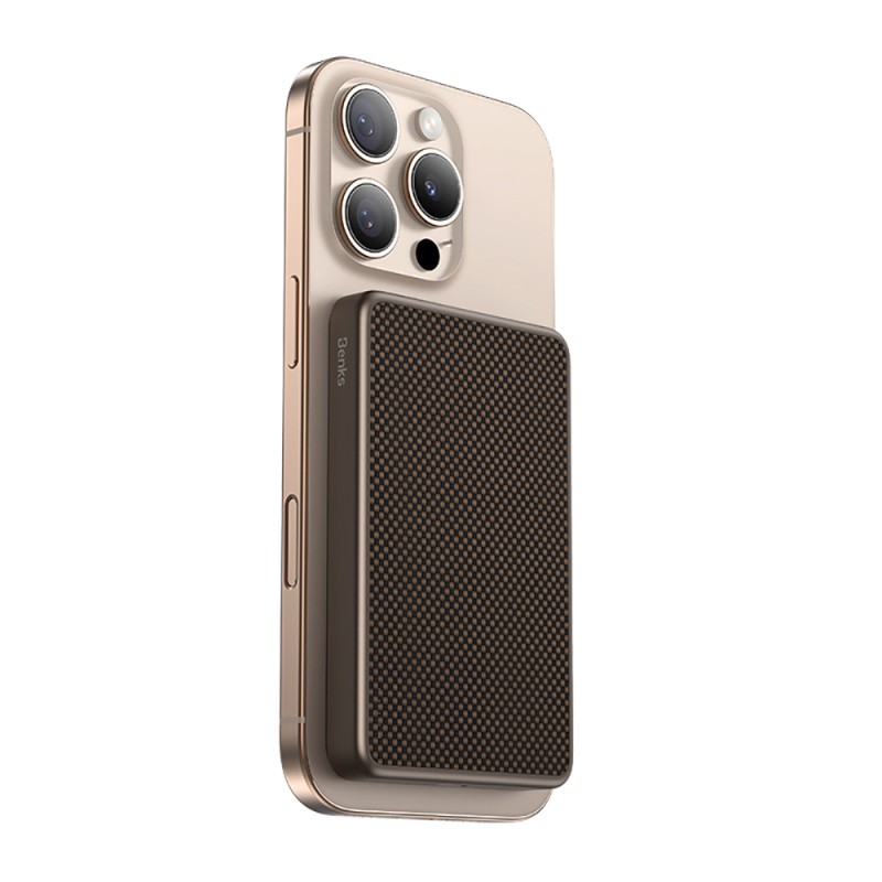 Benks MP17 ArmorGo M-safe Charging Featured ArmorTint Aramid Fiber Qi2 Technology Powerbank 15W 10000mAh - 4