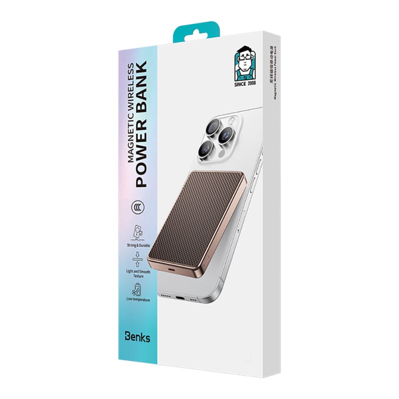 Benks MP17 ArmorGo M-safe Charging Featured ArmorTint Aramid Fiber Qi2 Technology Powerbank 15W 10000mAh - 11