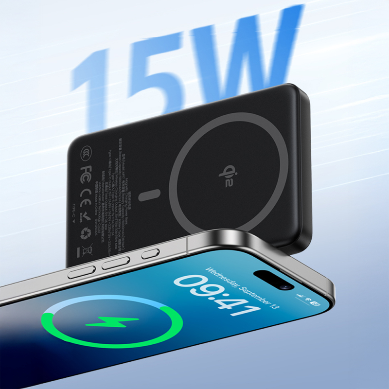 Benks MP17 ArmorGo M-safe Şarj Özellikli 600D Aramid Fiber Qi2 Teknolojili Powerbank 15W 10000mAh - 5