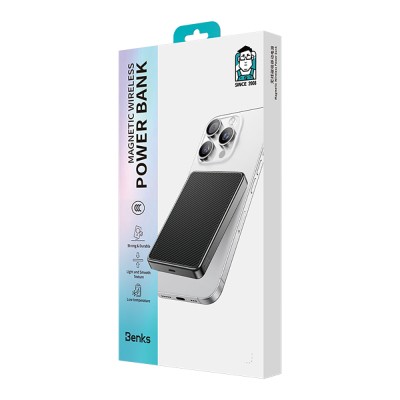 Benks MP17 ArmorGo M-safe Şarj Özellikli 600D Aramid Fiber Qi2 Teknolojili Powerbank 15W 10000mAh - 12