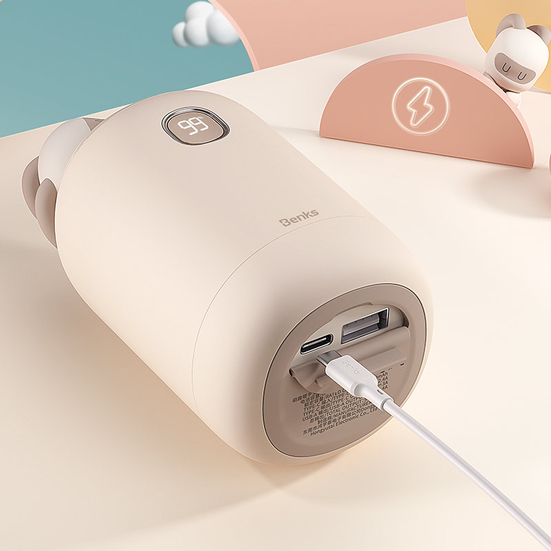 Benks NS03 Dijital Ekran El Isıtıcı Özellikli Aroma Kokulu Powerbank 15W 10000mAh - 11