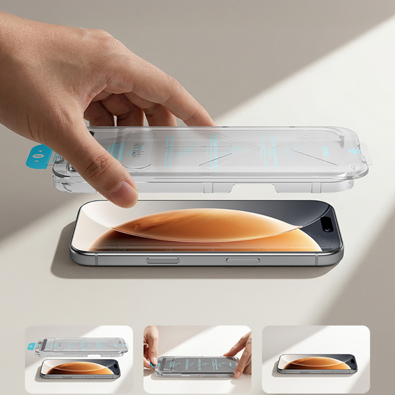 Benks OmniWarrior Privacy Tempered Glass Screen Protector for Apple iPhone 16 Pro Max + Easy Application Tool - 9
