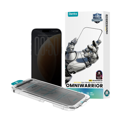 Benks OmniWarrior Privacy Tempered Glass Screen Protector for Apple iPhone 16 Pro Max + Easy Application Tool - 11