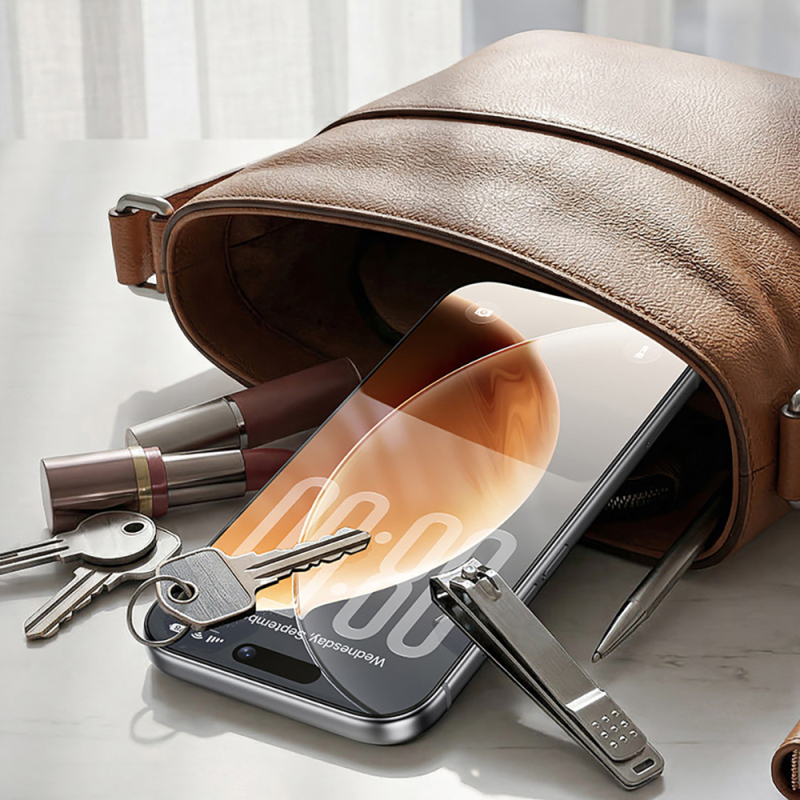 Benks OmniWarrior Privacy Tempered Glass Screen Protector for Apple iPhone 17 Pro + Easy Application Tool - 12