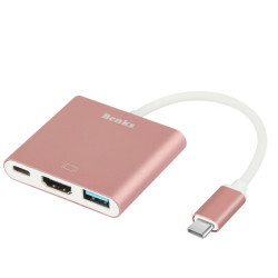 Benks U19 Type-C to 3 in 1 Adapter (Usb 3.0+HDMI+Type-c) - 4